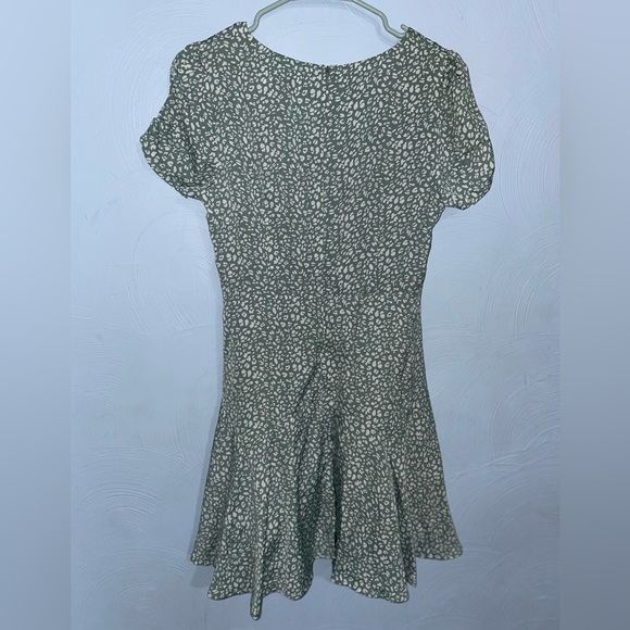 NWT Women’s Size 4 Princess Polly Green Leopard Mini Dress - Picture 4 of 4